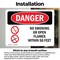 Signmission No Smoking Or Open Flames Within 50 Feet Danger Sign, Vinyl Decal, 5in W x 3.5in L, 2PK OS-2PACK-DS-D-35-L-1477 - alternate 4